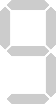 Number digital 9 vector