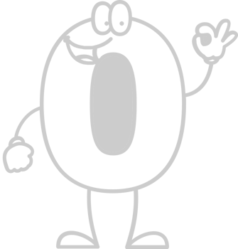 Number cartoon 0 vector