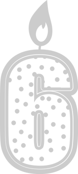 Number birthday candle 6 vector