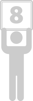 Number board stick man hoid 8 vector