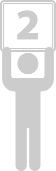 Number board stick man hoid 2 vector