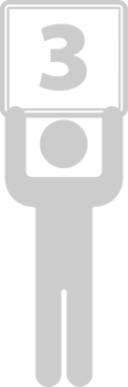 Number board stick man hoid 3 vector