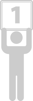 Number board stick man hoid 1 vector