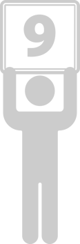 Number board stick man hoid 9 vector