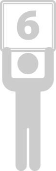 Number board stick man hoid 6 vector