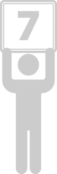 Number board stick man hoid 7 vector