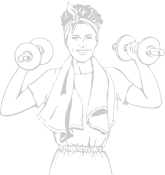 Workout female vector