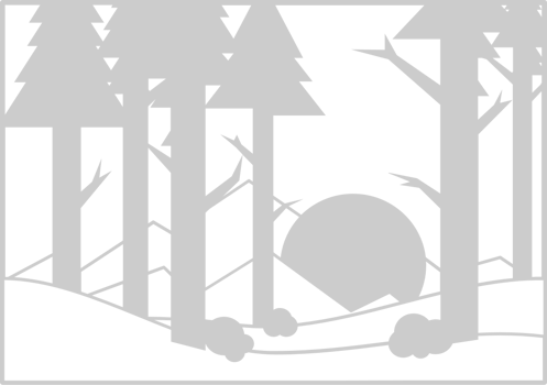 Sunset scenery tree vector