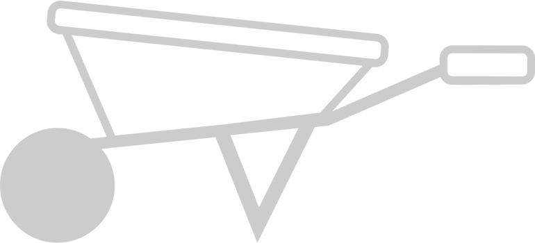 Farm tool wheel barrow vector