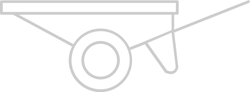 Farm tool wheel barrow vector