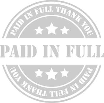 Stamp paid in full vector