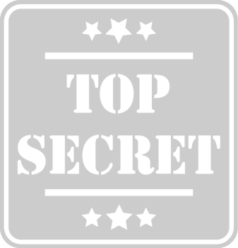 Stamp top secret vector