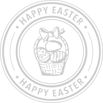 Stamp happy easter vector
