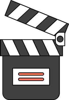 Clapperboard vector