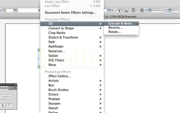 3D text in Illustrator