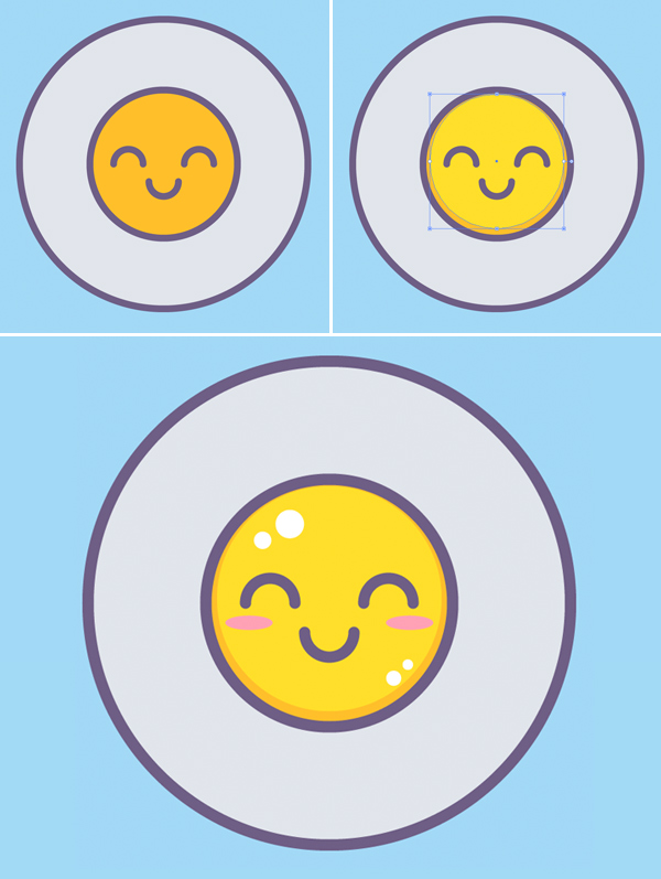 fried egg illustration vector tutorial