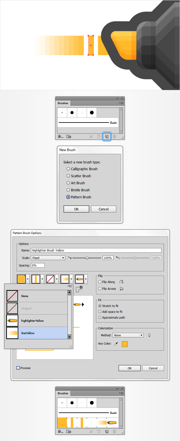 how to create highlighter in illustrator