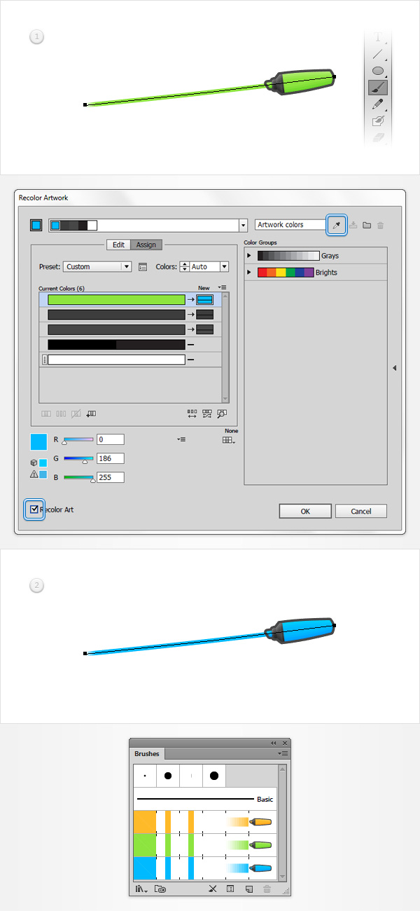 how to create highlighter in illustrator