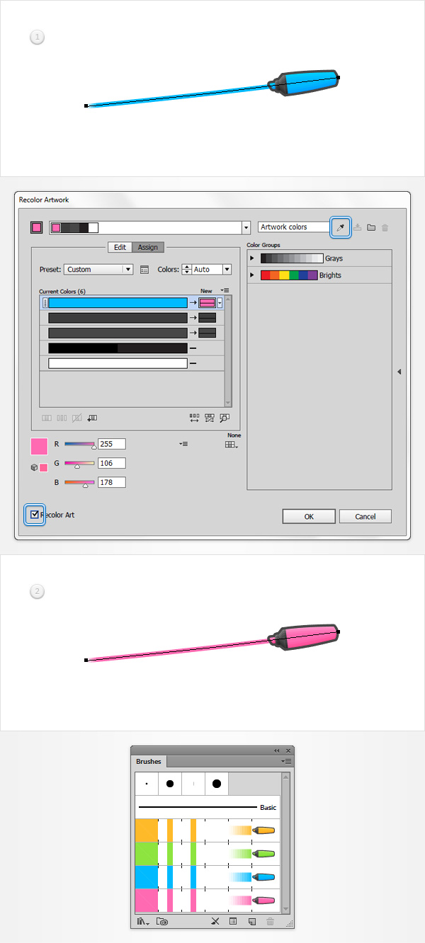 how to create highlighter in illustrator