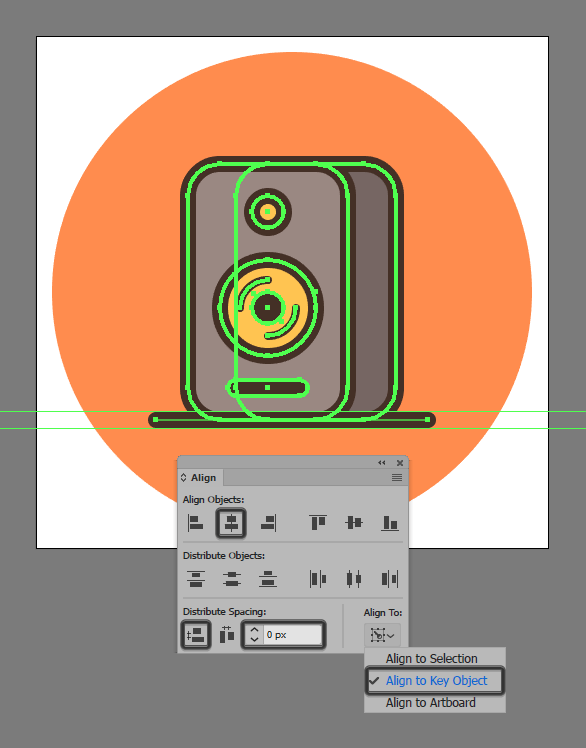 How to illustrate a sound system speaker tutorial
