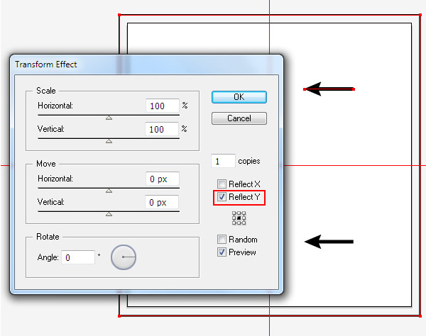 how to illustrate images with mirrored effect