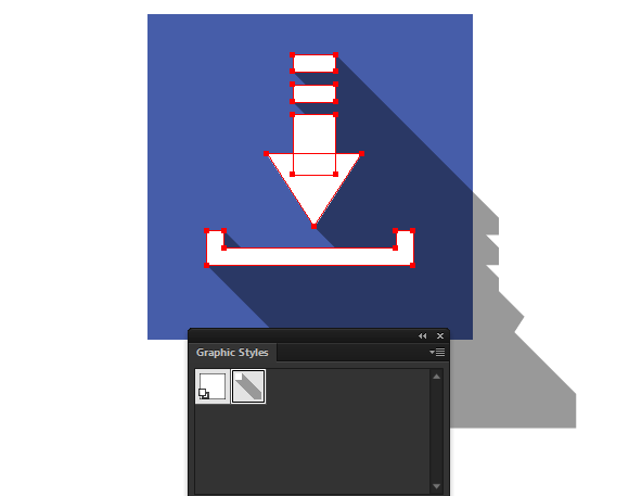 how to design long shadow effect
