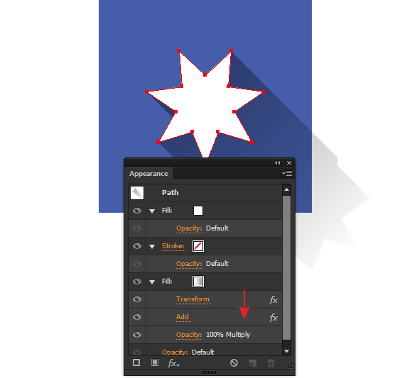 how to design long shadow effect