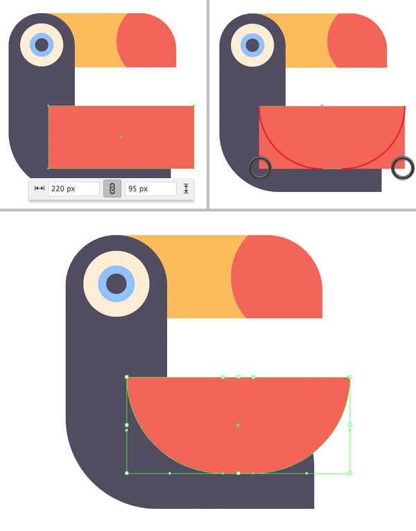 tropical bird vector tutorial