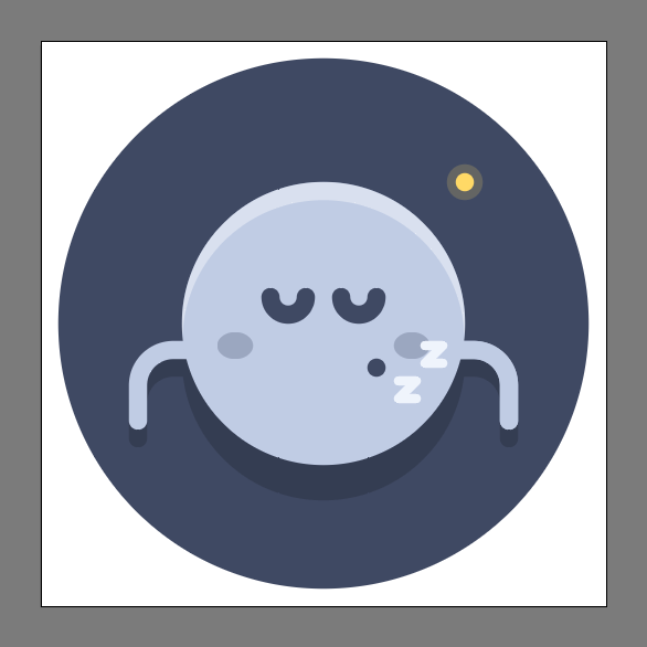 how to design a moon emoji icon
