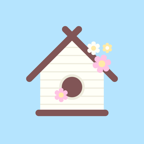 How to illustrate a birdhouse