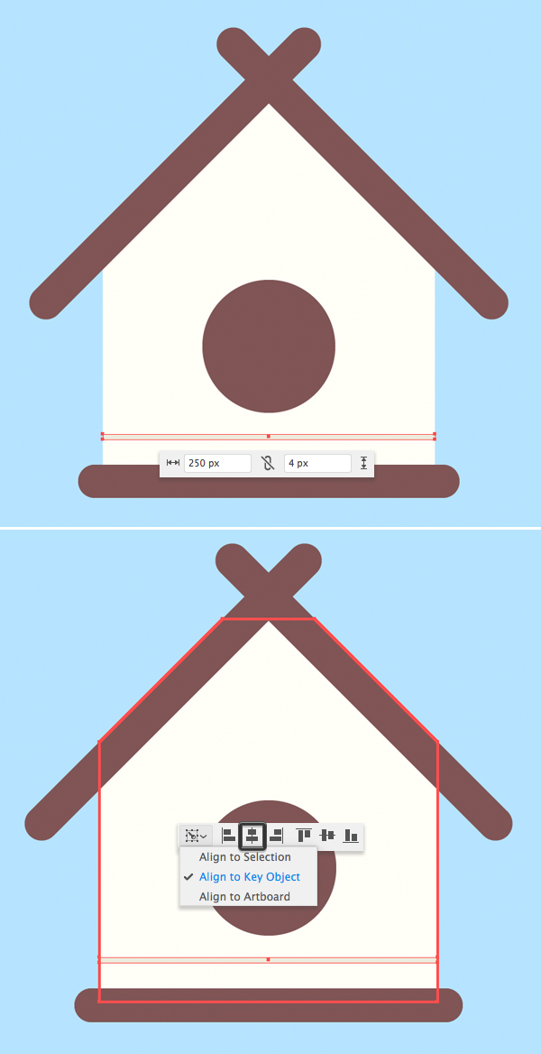 How to design a birdhouse logo Adobe Illustrator