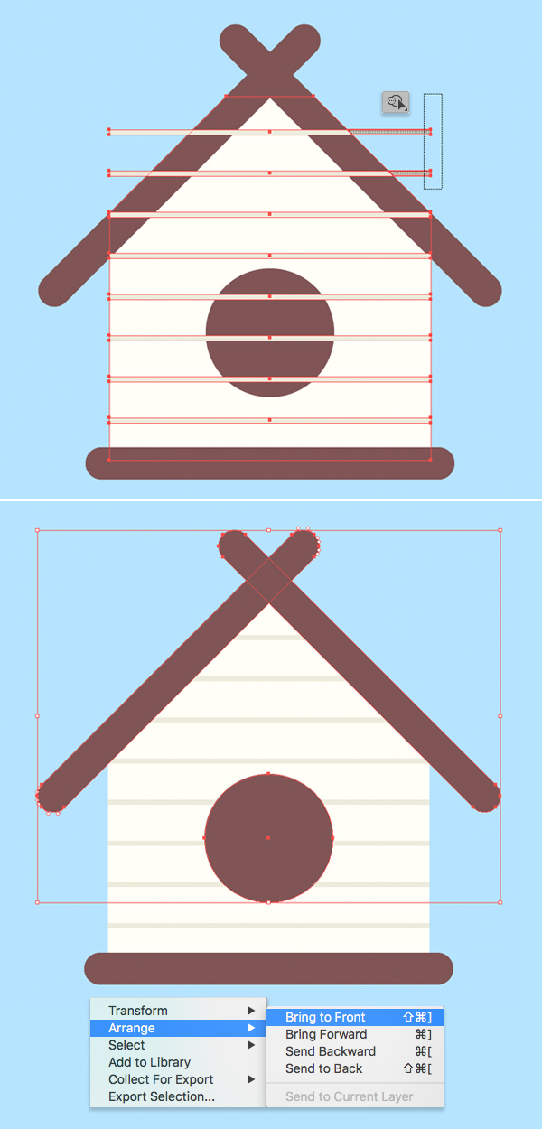 fast birdhouse vector tutorial