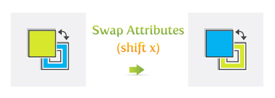 Swap Attributes (shift x)