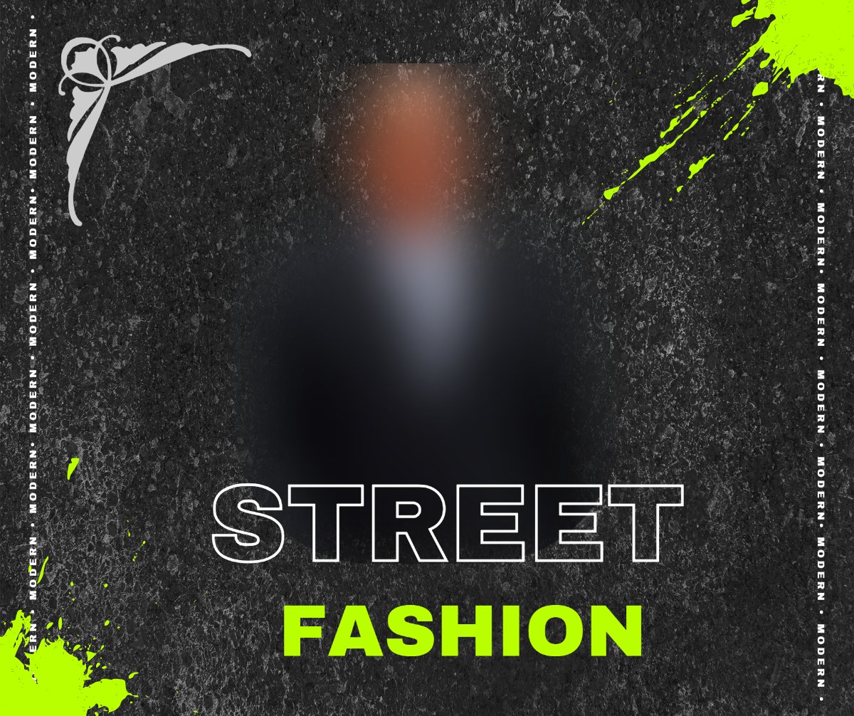 Modern grunge fashion Facebook post template