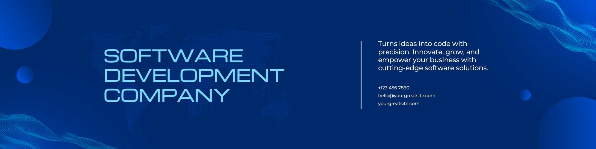 blue modern gradient linkedin banner template