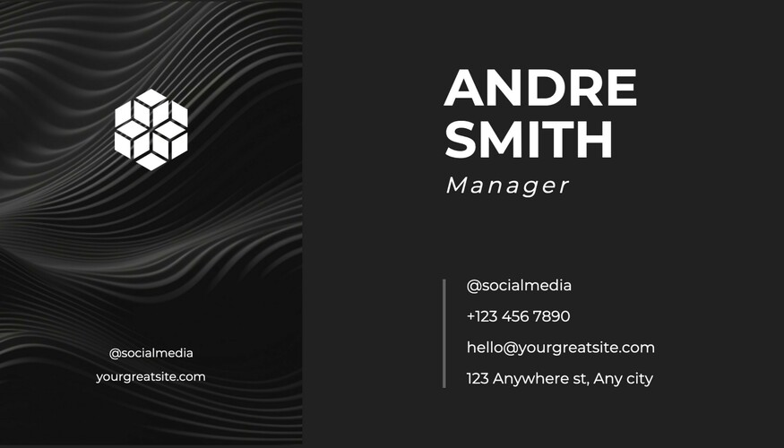 modern business card