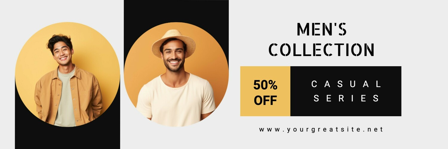 Yellow Men Fashion Collection Twitter Header
