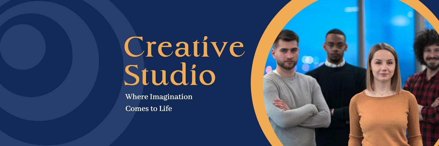 Blue Minimalist Creative Agency Twitter Header