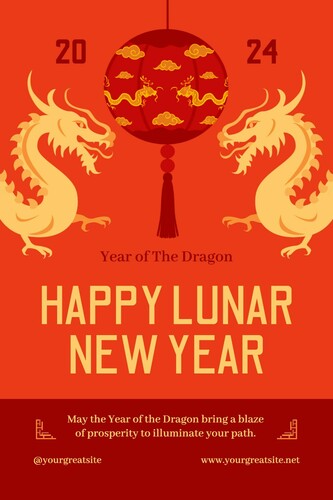 Happy Lunar New Year Pinterest Post