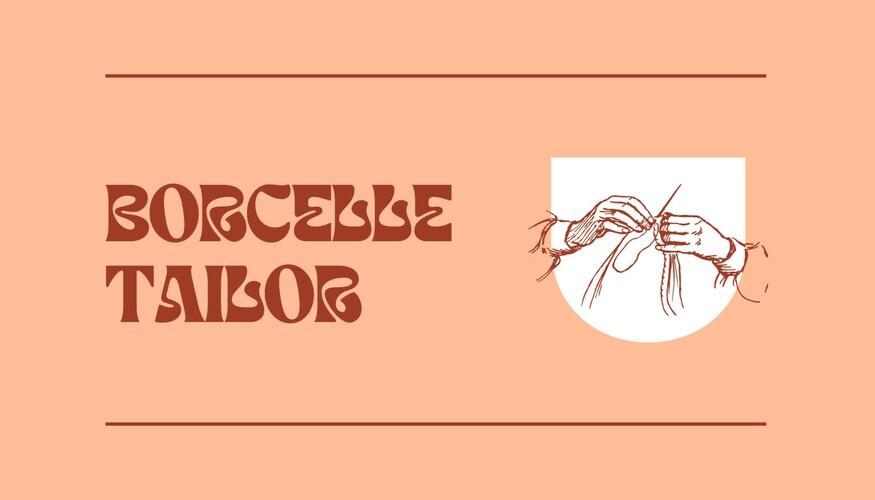 minimlist peach business card horizontal