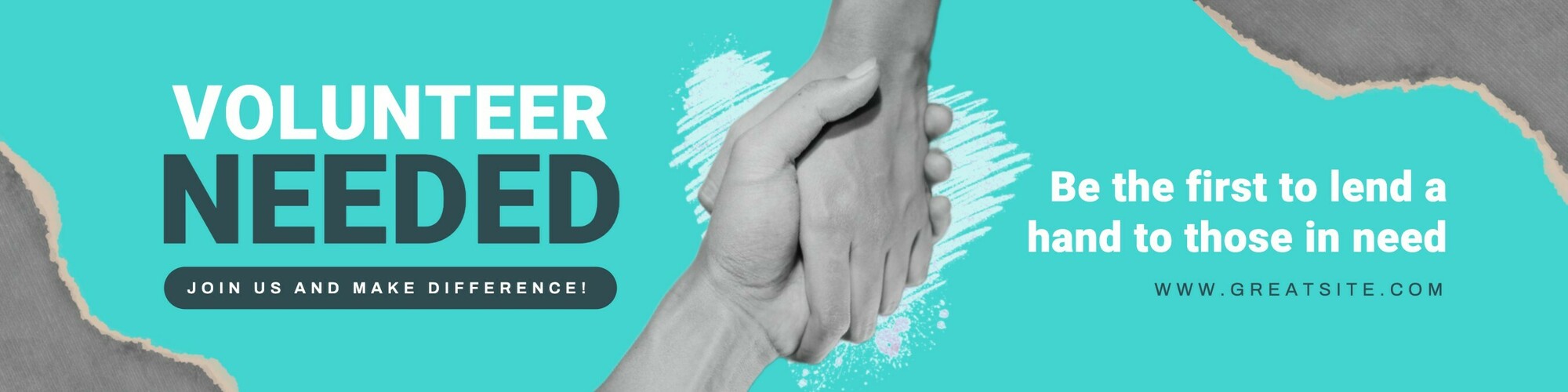 Blue Minimalist Volunteer Linkedin Banner