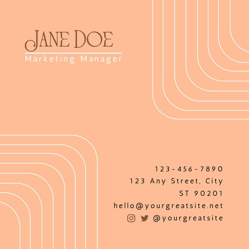 Clean Creative Square Business Card