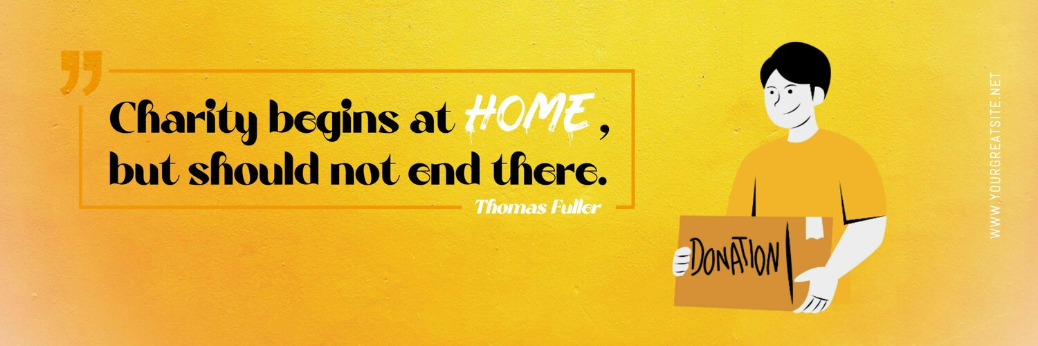 Minimalist Home Charity Quote Text Design for Twitter Header