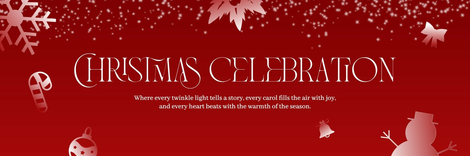 Red Snow Christmas Celebration Twitter Header