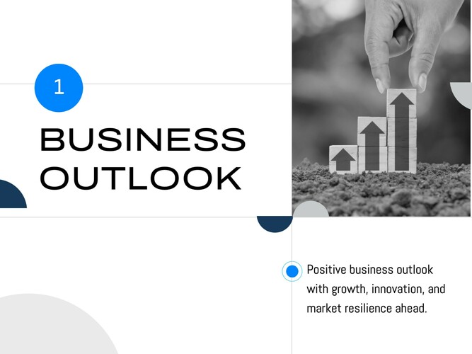 Creative Blue Shape Geometric for Business Consultation Presentation