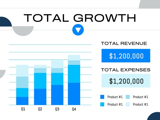 Creative Blue Shape Geometric for Business Consultation Presentation