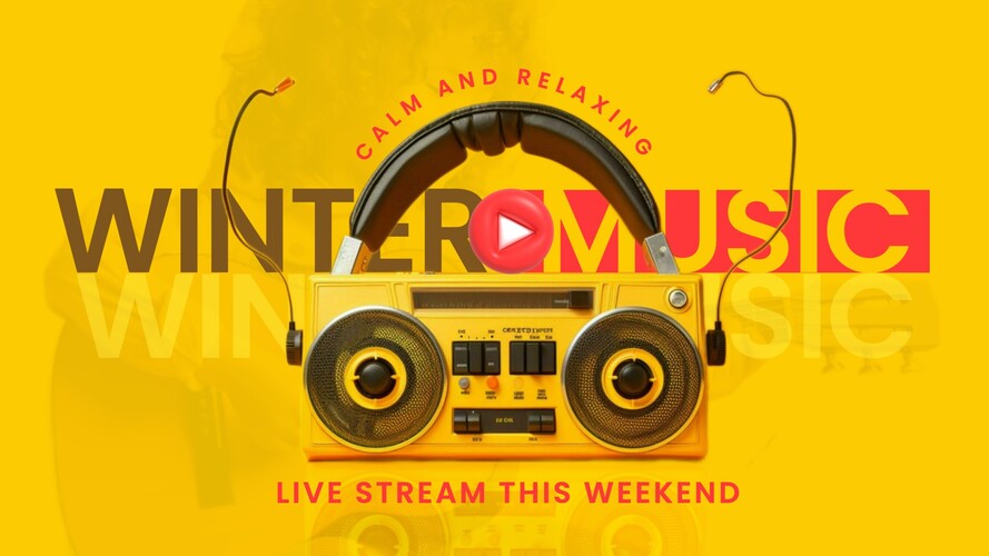 Yellow Red Winter Music Youtube Thumbnail