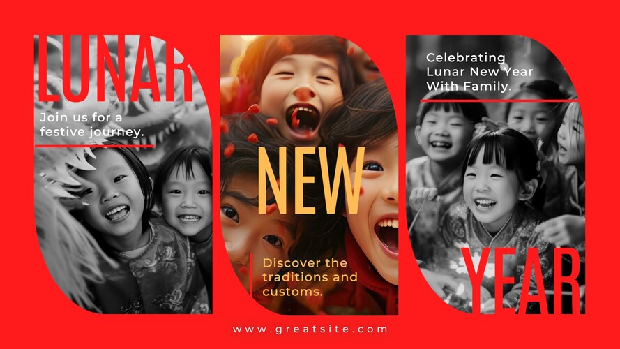 Red Modern Lunar New Year Youtube Thumbnail