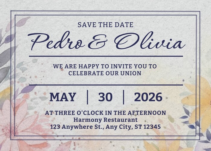 Greeting Card Wedding Invitation
