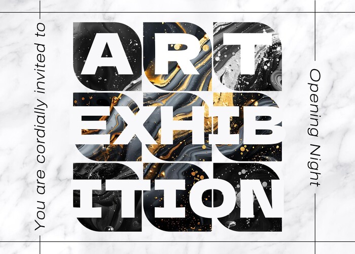 Art Exhibition Invitation Card Template